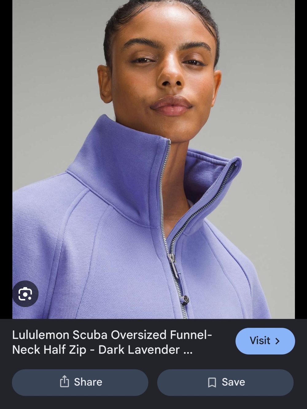 lululemon athletica Lilac Oversized Funnel-Neck Half-Zip Jacket